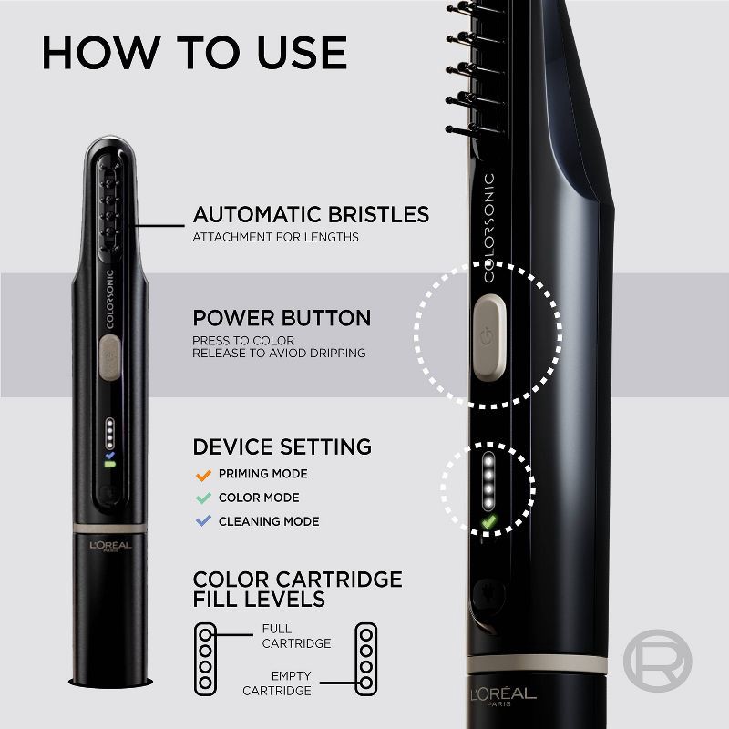 slide 9 of 11, L'Oreal Paris Colorsonic Hair Color Device - Cartridge Sold Separately, 1 ct