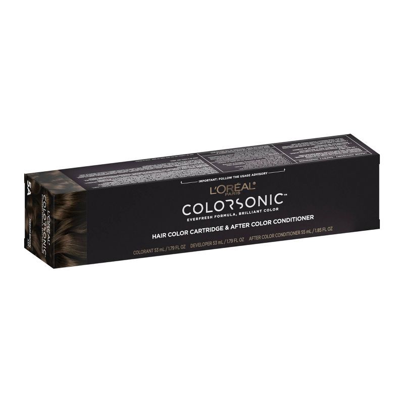 slide 1 of 10, L'Oreal Paris Colorsonic Ammonia Free Permanent Hair Color Cartridge - Device Sold Separately - Medium Brown Ash 5A, 1 ct