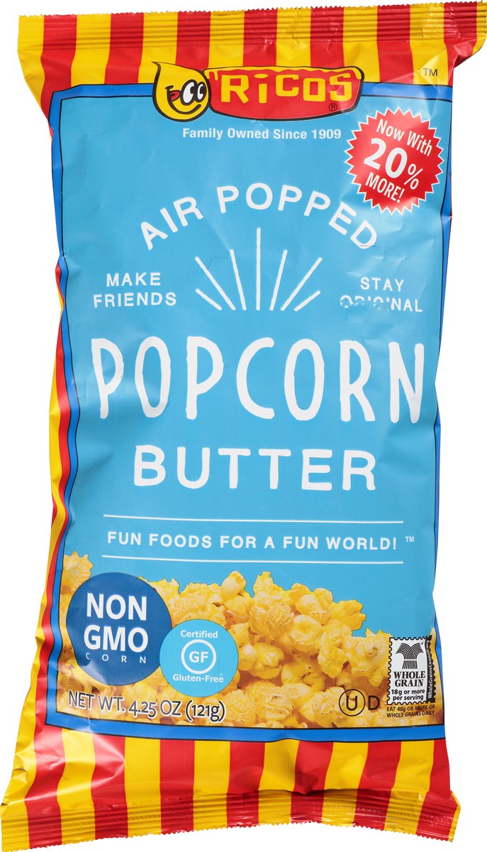 slide 2 of 13, Rico's Air Popped Butter Popcorn 4.25 oz, 4.25 oz