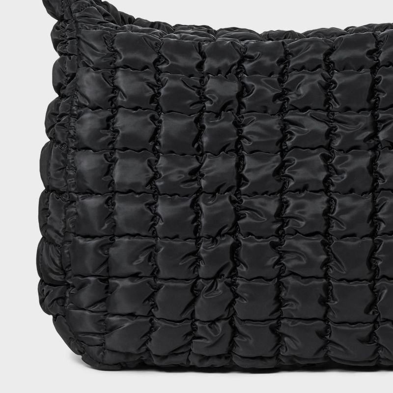 slide 5 of 5, Puffer Hobo Shoulder Bag - Wild Fable™ Black, 1 ct