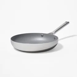 10" Nonstick Stainless Steel Fry Pan Silver - Figmint™: Ceramic Nonstick, 18/0 Stainless Steel, Induction Compatible