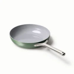 Caraway Home 10.5" Fry Pan Sage: Nonstick Ceramic, Stainless Steel Handle, Oven-Safe to 550°F, Induction Compatible
