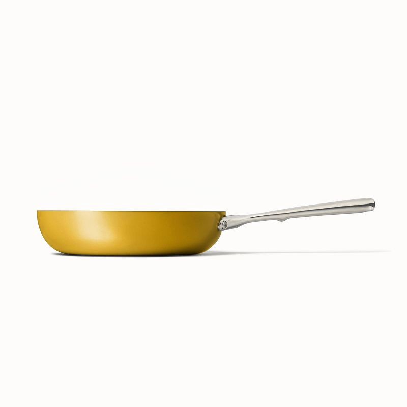 slide 2 of 2, Caraway Home 10.5" Fry Pan Marigold: Nonstick Ceramic, Stainless Steel Handle, Oven-Safe, Induction Compatible, 1 ct
