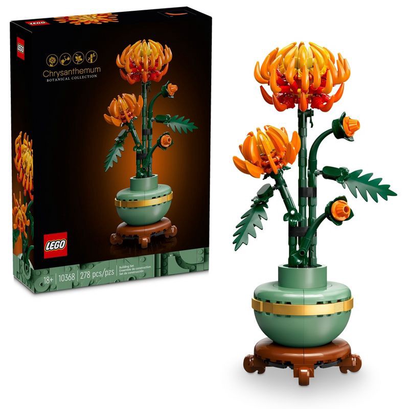 slide 7 of 10, LEGO Icons Chrysanthemum Flower Décor Building Set for Home Décor 10368, 1 ct