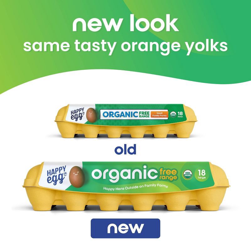 slide 2 of 7, The Happy Egg Co. Organic Free Range Eggs - 18ct, 18 ct