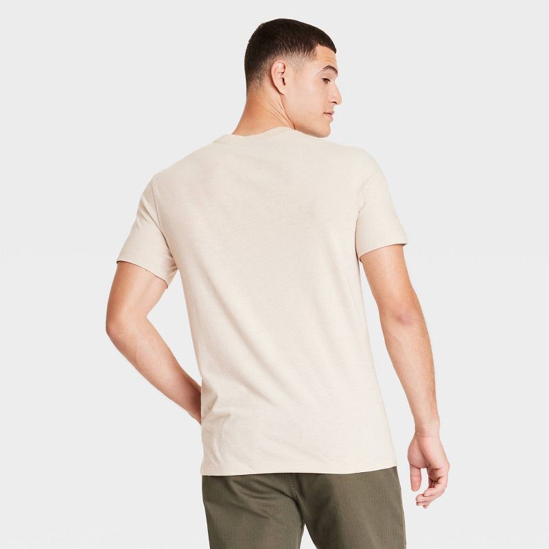 slide 2 of 3, Men's Every Wear Short Sleeve T-Shirt - Goodfellow & Co™ Oatmeal XL: Lightweight Standard Fit, 1 ct