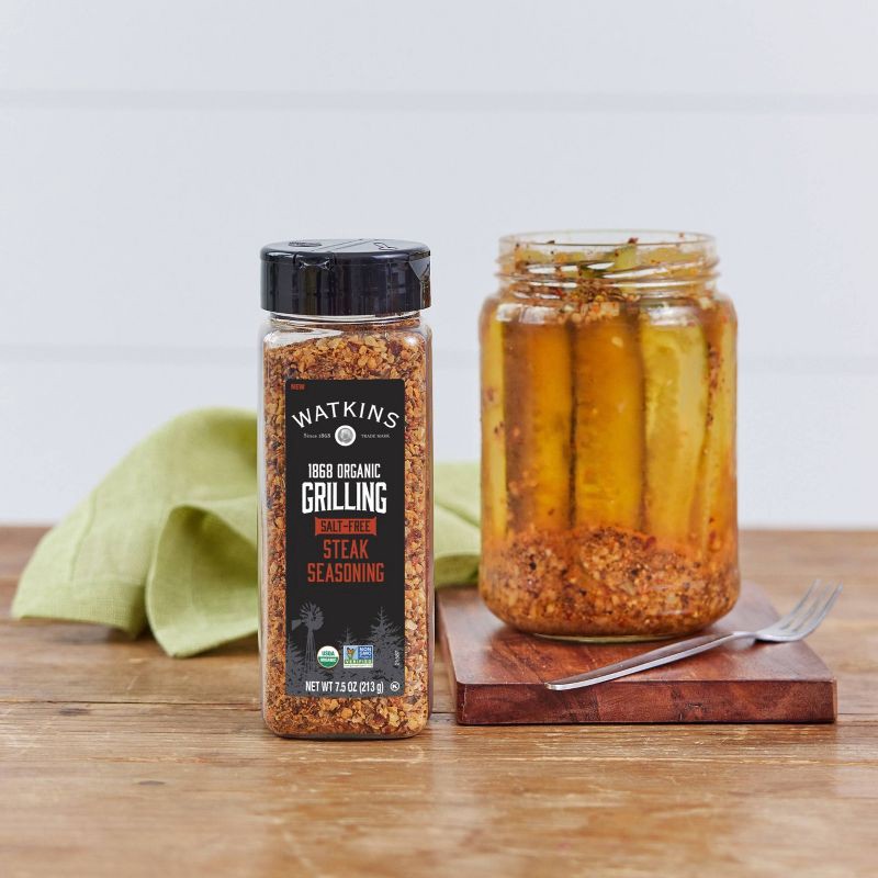 slide 3 of 4, Watkins Organic Grilling Salt-Free Steak Seasoning - 7.5oz, 7.5 oz