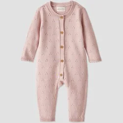 Little Planet by Carter's Organic Baby Girls'️ Pointelle Sweater Knit Romper - Pink 24M