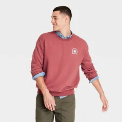 Men's French Terry Pullover Sweatshirt - Goodfellow & Co™ Red S