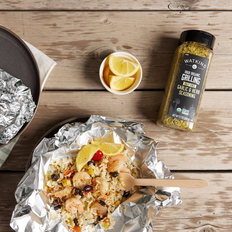 slide 3 of 4, Watkins Organic-Grilling Salt-Free Garlic & Herb Seasoning​ - 7.7oz, 7.7 oz