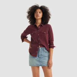 Levi's® Women's Long Sleeve Ultimate Western Button-Down Shirt - Windsor Wine S