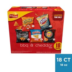 Frito-Lay Frito Variety Pack BBQ & Cheddar - 18ct/18oz