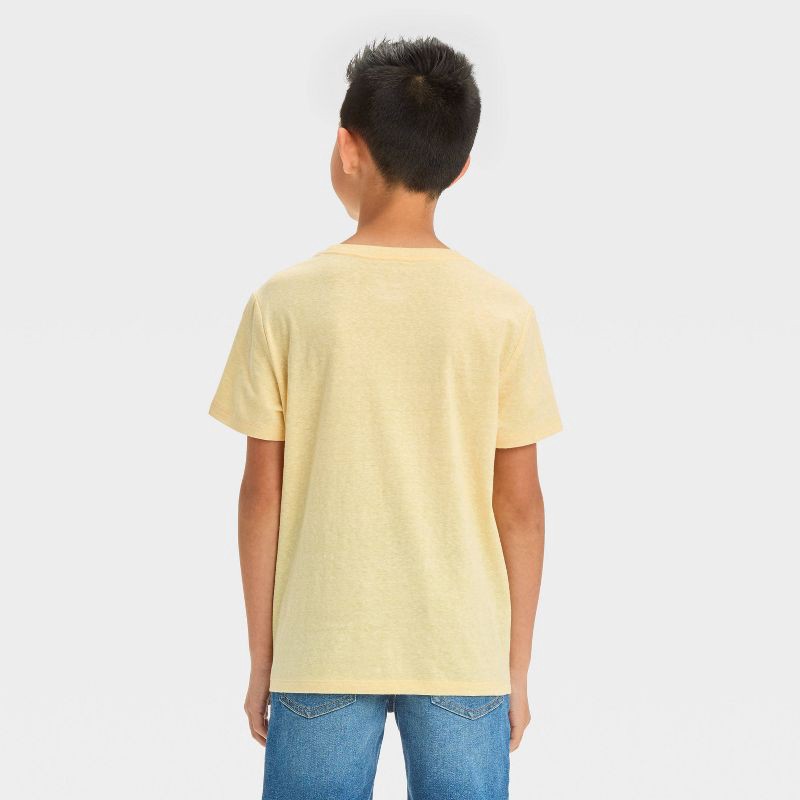 slide 2 of 3, Boys' Short Sleeve Heathered T-Shirt - Cat & Jack™ Mustard Yellow L, 1 ct