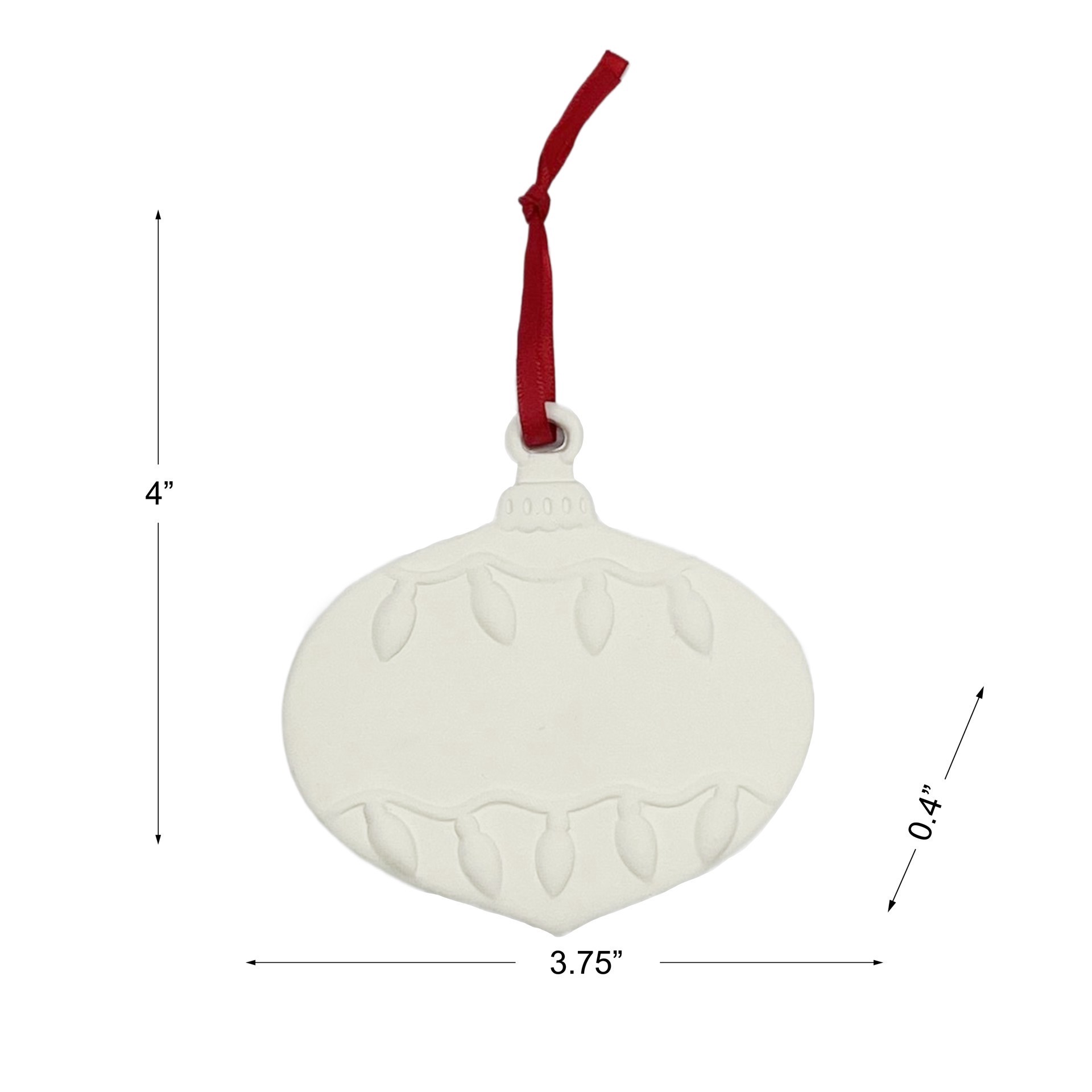 slide 4 of 4, Make Market 4" Onion With Lights Diy Ceramic Ornament By Ashland, 3.75 in x 0.4 in x 4 in