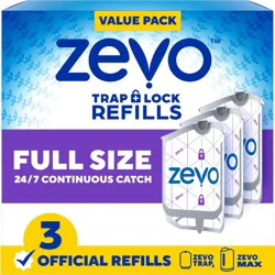 Zevo Flying Insect Trap Refills - 3ct