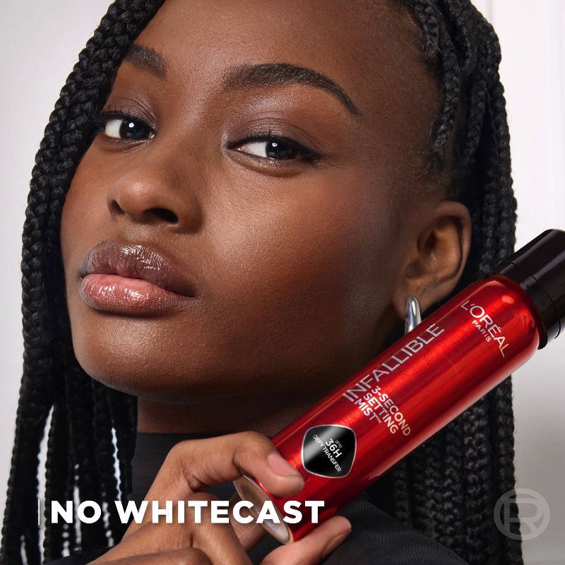 slide 5 of 8, L'Oreal Paris Infallible 3-Second Up to 36HR Wear Setting Spray - 1.76oz, 1.76 oz