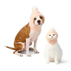 Dog and Cat High Pile Snood - Peach - The Cuddle Collab with Ghost & Wren - L/XL