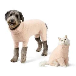 Dog and Cat High Pile Turtleneck Sweater - Peach - The Cuddle Collab with Ghost & Wren - M