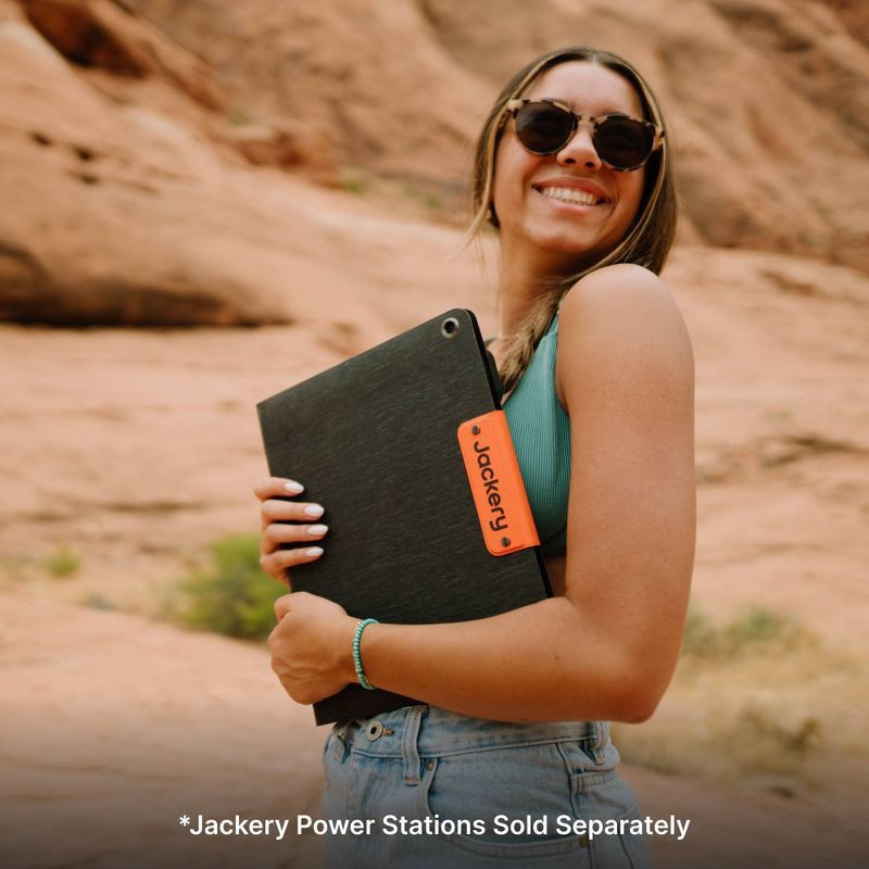 slide 8 of 9, Jackery SolarSaga 40 Mini Solar Panel: Waterproof Solar Charger, 40W, 20.9V Output, 1 ct