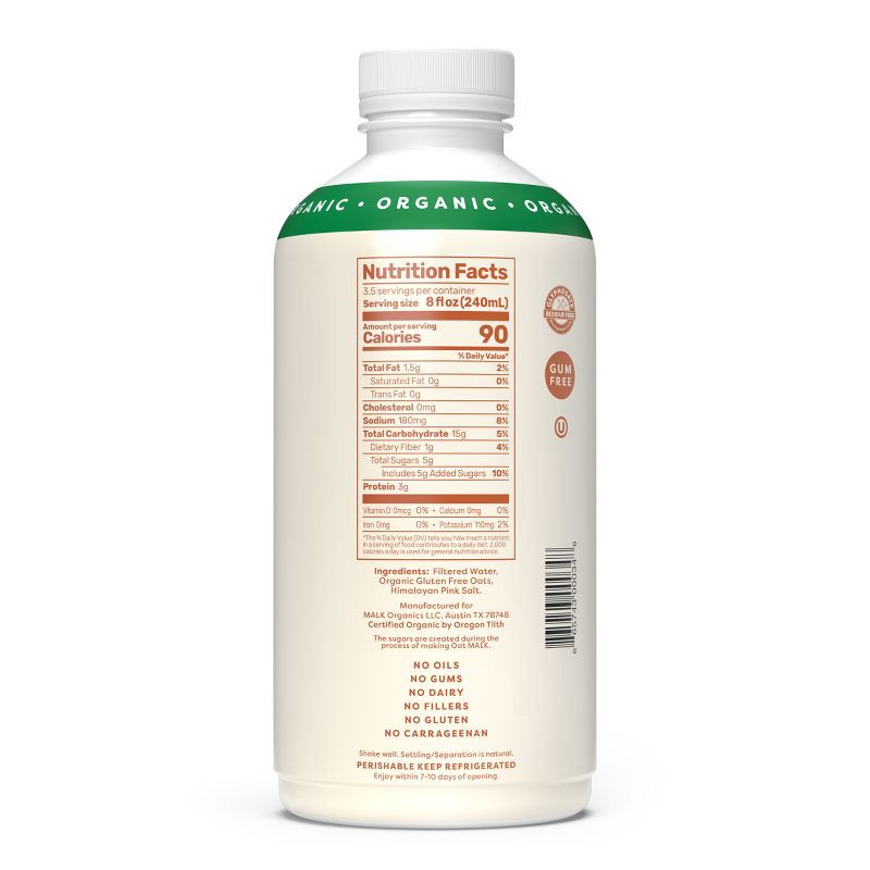 slide 3 of 5, MALK Organics Original Oat Milk - 28 fl oz, 28 fl oz