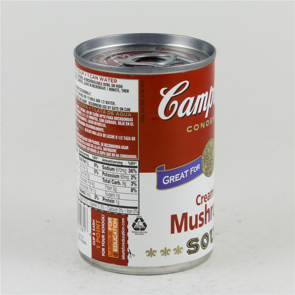 slide 6 of 11, Campbell's Condensed Cream of Mushroom Soup, 10.5 oz Can, 10.5 oz