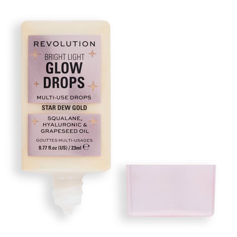 slide 6 of 7, Makeup Revolution Bright Light Glow Highlighting Drops - Golden Star Dew - 0.77 fl oz, 0.77 fl oz