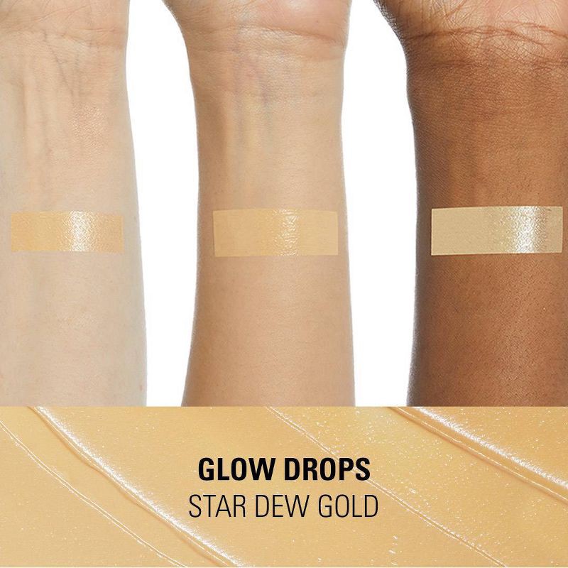 slide 7 of 7, Makeup Revolution Bright Light Glow Highlighting Drops - Golden Star Dew - 0.77 fl oz, 0.77 fl oz