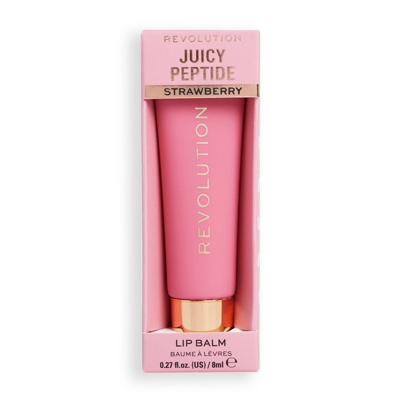 slide 4 of 10, Makeup Revolution Juicy Peptide Lip Balm - Pink Strawberry - 0.27 fl oz, 0.27 fl oz
