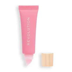 Makeup Revolution Juicy Peptide Lip Balm - Pink Strawberry - 0.27 fl oz: Moisturizing, Gloss Finish, Tube