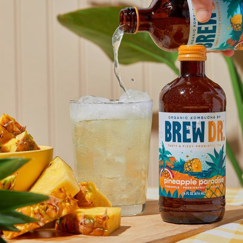 slide 2 of 8, Brew Dr. Kombucha Brew Dr. Pineapple Paradise Kombucha - 14 fl oz, 14 fl oz