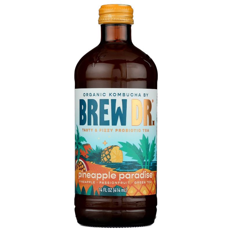 slide 1 of 8, Brew Dr. Kombucha Brew Dr. Pineapple Paradise Kombucha - 14 fl oz, 14 fl oz