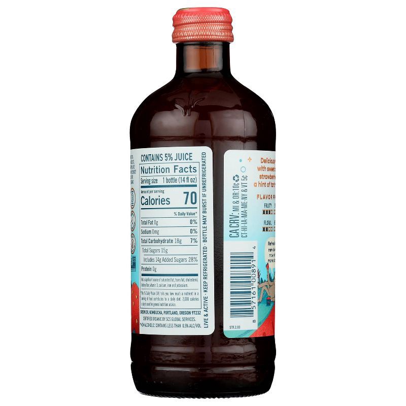 slide 3 of 8, Brew Dr. Kombucha Brew Dr. Strawberry Fields Kombucha - 14 fl oz, 14 fl oz