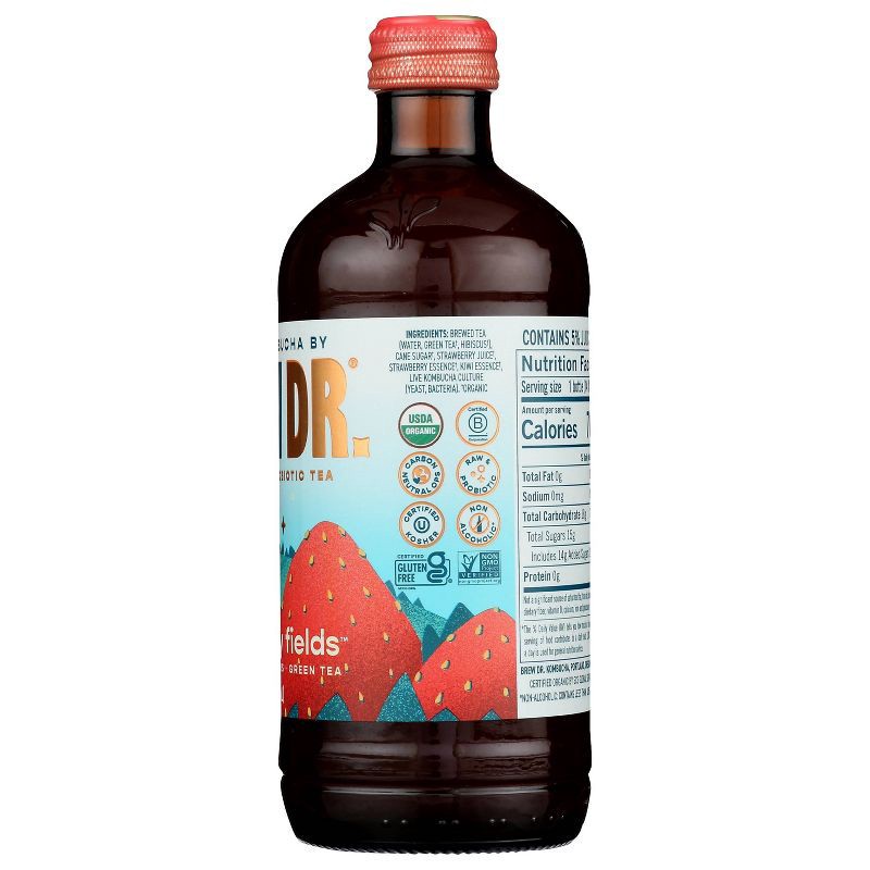 slide 5 of 8, Brew Dr. Kombucha Brew Dr. Strawberry Fields Kombucha - 14 fl oz, 14 fl oz