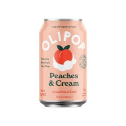 OLIPOP Peaches and Cream Prebiotic Soda - 12 fl oz