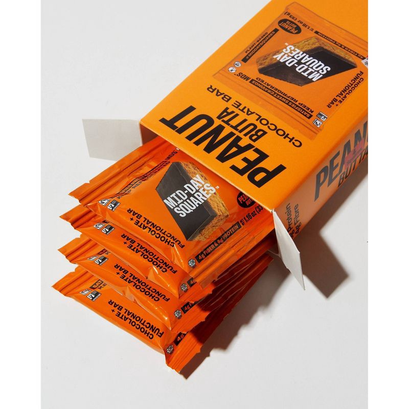 slide 4 of 4, Mid-Day Squares Peanut Butter Functional Snack Bars - 4.66oz/4ct, 4.66 oz, 4 ct