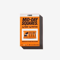Mid-Day Squares Peanut Butter Functional Snack Bars - 4.66oz/4ct