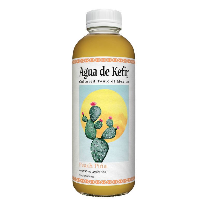 slide 1 of 2, GT's Peach Piña Agua de Kefir - 16 fl oz, 16 fl oz