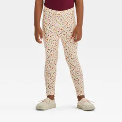 Toddler Girls' Ditsy Floral Printed Leggings - Cat & Jack™ Off-White 12M