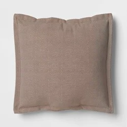 24"x26" Herringbone Woven Outdoor Deep Seat Back Cushion Orange - Threshold™