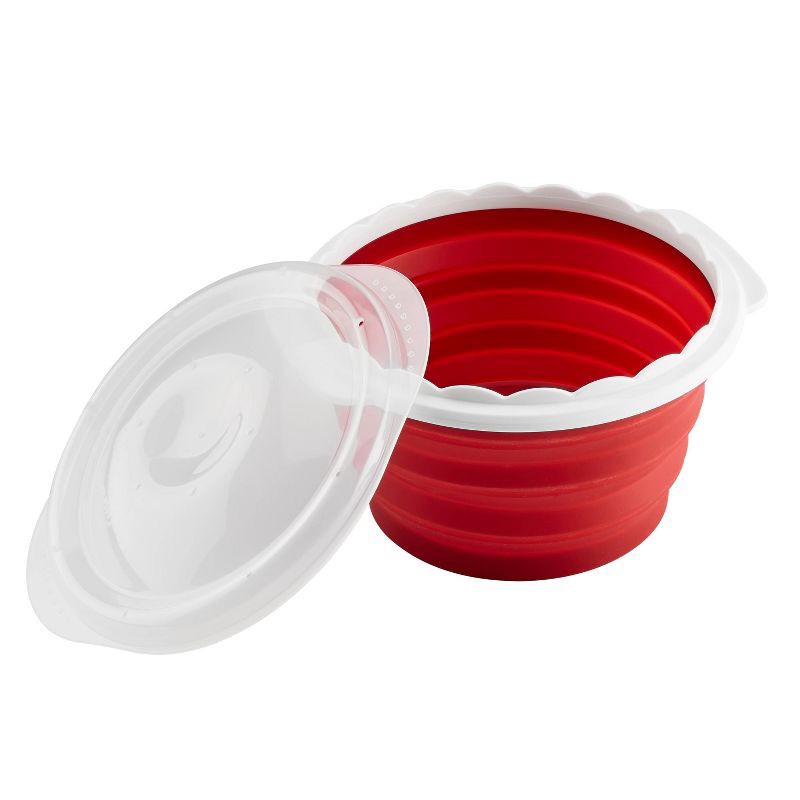 slide 2 of 5, Cuisinart 10c Microwave Pop and Serve Popcorn Maker: Silicone Popcorn Popper with Clear Cover, 2.75 Kernel Capacity, 1 ct