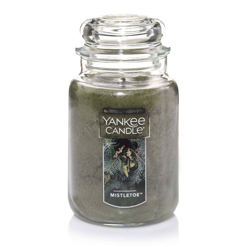 slide 1 of 4, Yankee Candle Glass Mistletoe Original Jar Candle 22oz, 22 oz