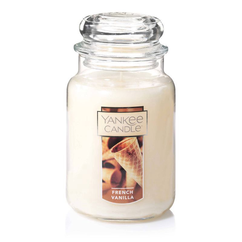 slide 1 of 4, Yankee Candle Glass French Vanilla Original Jar Candle 22oz, 22 oz