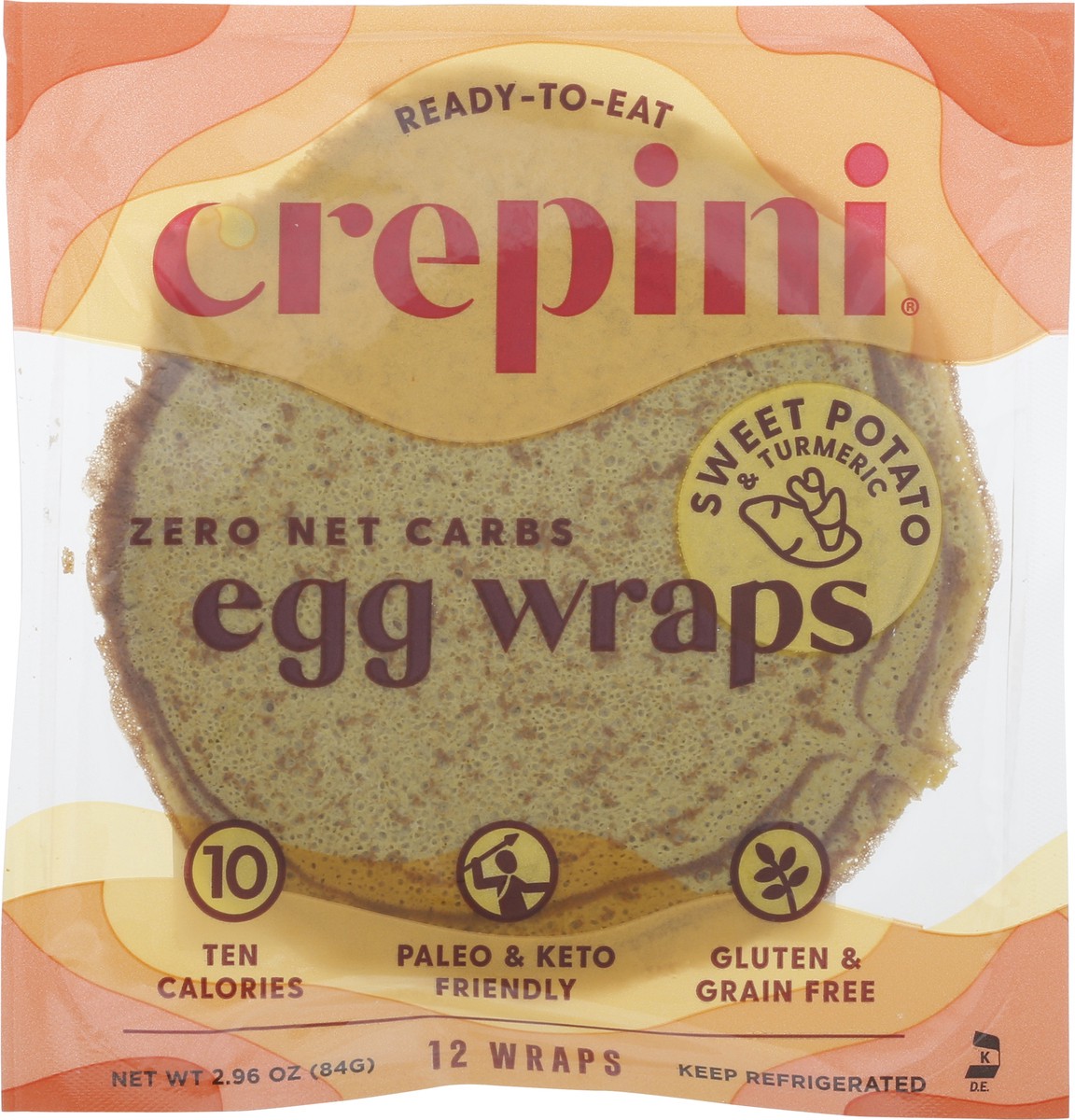 slide 5 of 12, Crepini Sweet Potato & Turmeric Egg Wraps 12 ea, 12 ct