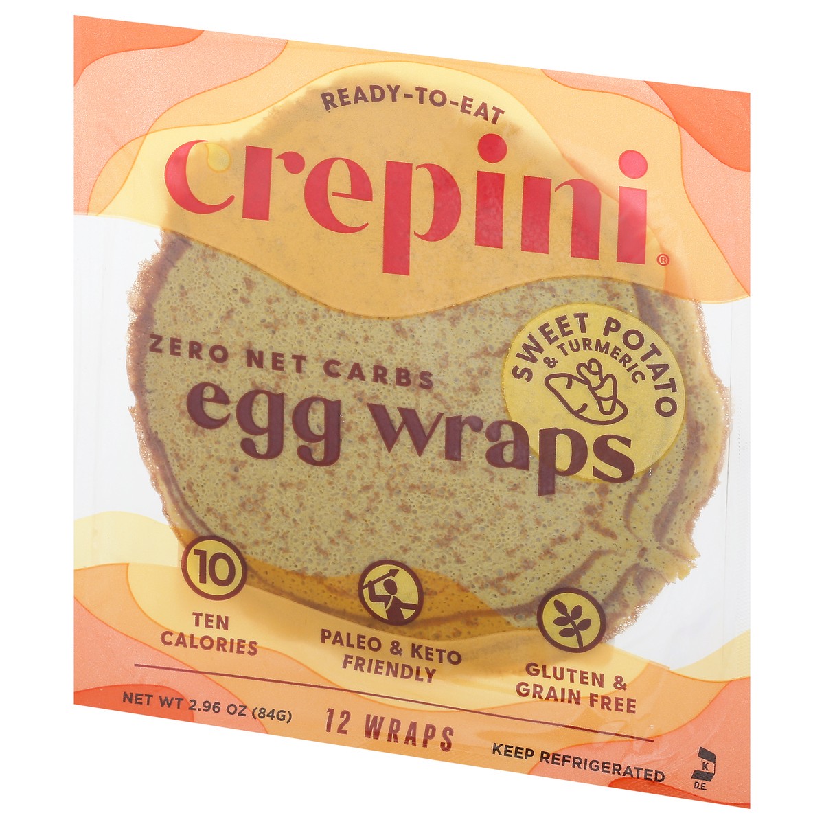 slide 7 of 12, Crepini Sweet Potato & Turmeric Egg Wraps 12 ea, 12 ct