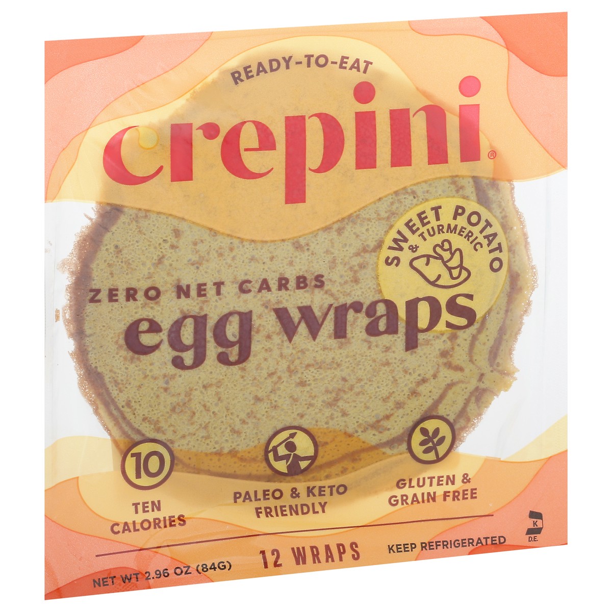 slide 12 of 12, Crepini Sweet Potato & Turmeric Egg Wraps 12 ea, 12 ct