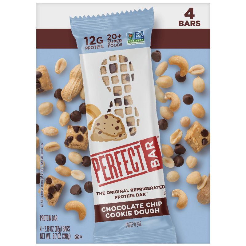 slide 3 of 11, Perfect Bar Chocolate Chip Cookie Dough Refrigerated Protein Bars - 8.7oz/4ct, 8.7 oz, 4 ct