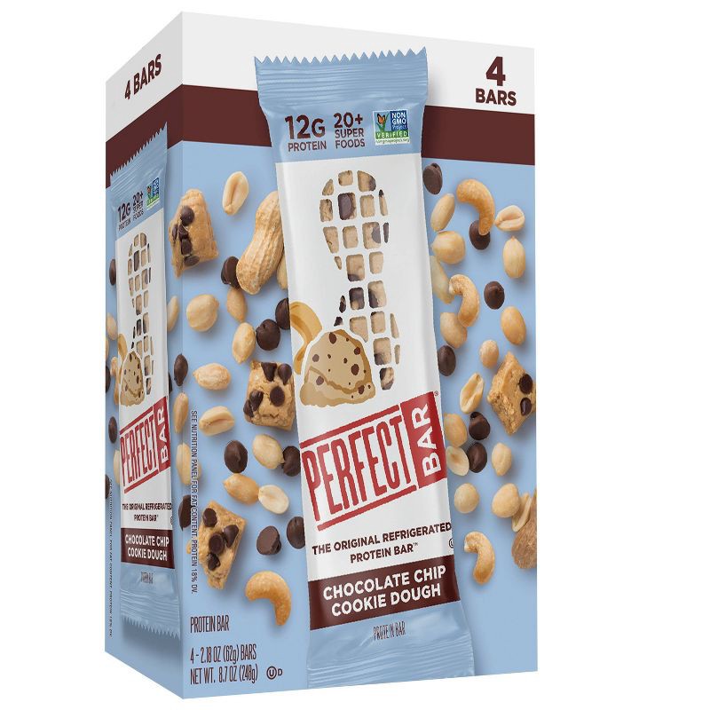 slide 10 of 14, Perfect Bar Chocolate Chip Cookie Dough Refrigerated Protein Bars - 8.7oz/4ct, 8.7 oz, 4 ct
