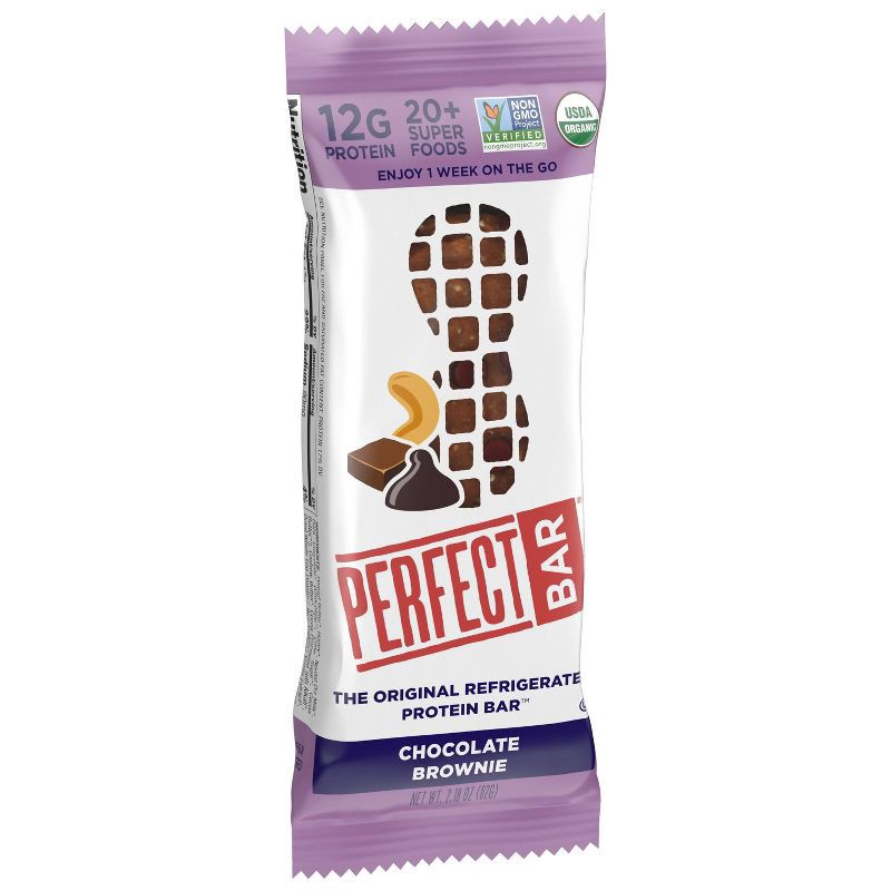 slide 10 of 12, Perfect Bar Chocolate Brownie Refrigerated Protein Bars - 2.18oz, 2.18 oz