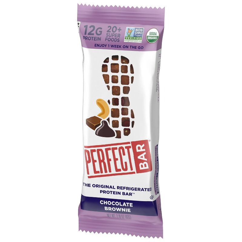 slide 11 of 12, Perfect Bar Chocolate Brownie Refrigerated Protein Bars - 2.18oz, 2.18 oz