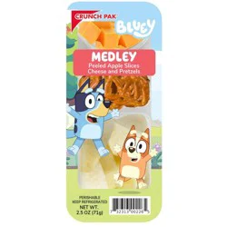 Crunch Pak Bluey Medley with Peeled Apples, Pretzels and Cheese - 2.5oz
